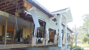 house with damage